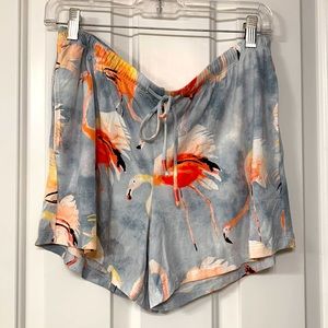 🦩Soma Cool Nights Modern Pajama Shorts in Flamingle Gray (small) flamingo 🦩